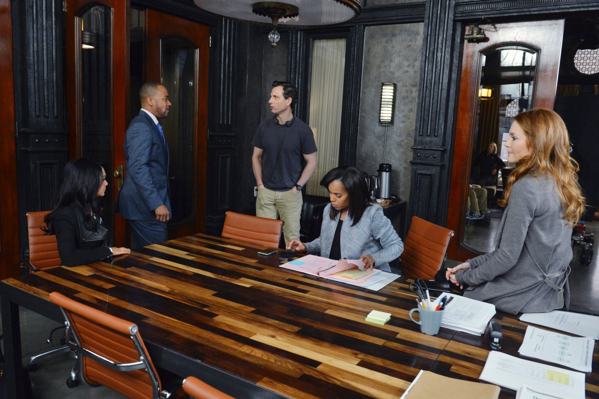 NAZANIN BONIADI, COLUMBUS SHORT, TONY GOLDWYN (DIRECTOR), KERRY WASHINGTON, DARBY STANCHFIELD