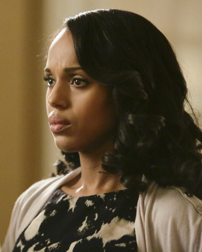 SCANDAL - "Yes" -- The Pope and Associates team dives into a new case that takes Olivia out of D.C. and away from the President. Meanwhile, back at the White House, Fitz is determined to find who's responsible for causing the latest turn of events, and Abby receives unexpected guidance from a master of damage control as she struggles to catch a break, on "Scandal," THURSDAY OCTOBER 1 (9:00--10:00 p.m., ET) on the ABC Television Network. (Photo by Nicole Wilder/ABC via Getty Images) KERRY WASHINGTON