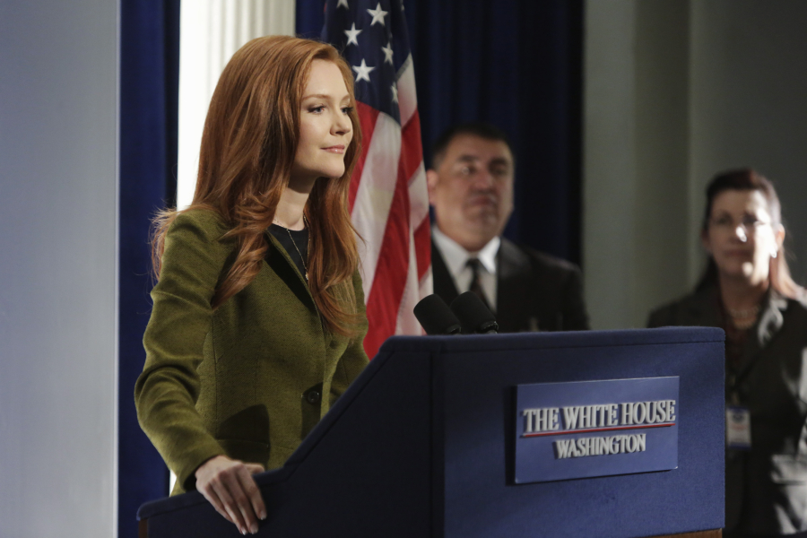 SCANDAL - "Paris is Burning" - Olivia and Fitz face some very big consequences and Mellie brings in an old friend to make sure she gets her way. Meanwhile, Abby shows Olivia she is fully capable of handling working at the White House, on "Scandal," THURSDAY OCTOBER 8 (9:00-10:00 p.m., ET) on the ABC Television Network. (ABC/Michael Desmond) DARBY STANCHFIELD