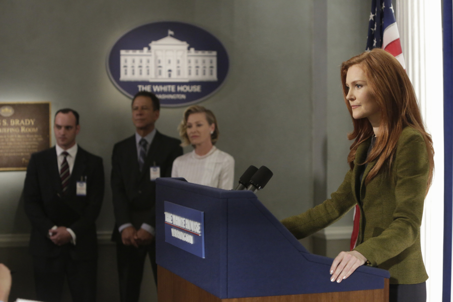 SCANDAL - "Paris is Burning" - Olivia and Fitz face some very big consequences and Mellie brings in an old friend to make sure she gets her way. Meanwhile, Abby shows Olivia she is fully capable of handling working at the White House, on "Scandal," THURSDAY OCTOBER 8 (9:00-10:00 p.m., ET) on the ABC Television Network. (ABC/Michael Desmond) DARBY STANCHFIELD