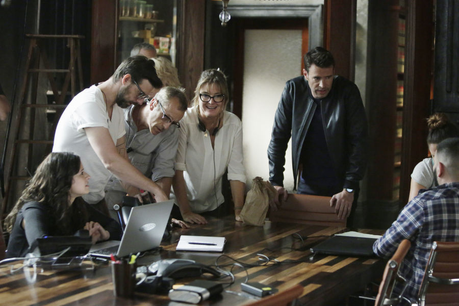 SCANDAL - "Paris is Burning" - Olivia and Fitz face some very big consequences and Mellie brings in an old friend to make sure she gets her way. Meanwhile, Abby shows Olivia she is fully capable of handling working at the White House, on "Scandal," THURSDAY OCTOBER 8 (9:00-10:00 p.m., ET) on the ABC Television Network. (ABC/Michael Desmond) KATIE LOWES, JANN TURNER (DIRECTOR), SCOTT FOLEY